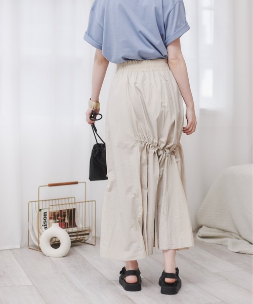 ANGIE（アンジー）の「ドロストフレアスカート（スカート・レディース・ブルー/ナチュラル/ブラック・FREE）」の19枚目の写真