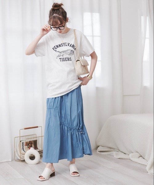 ANGIE（アンジー）の「ドロストフレアスカート（スカート・レディース・ブルー/ナチュラル/ブラック・FREE）」の20枚目の写真