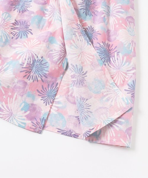 apres les cours（アプレレクール）の「【5柄展開/帯セット】あぷれのはんなり浴衣（浴衣・キッズ・キナリ/レッド/ラベンダー/ブルー/ピンク・100/140/110/130/150/120）」の9枚目の写真