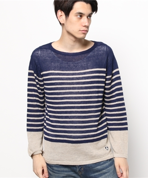 OUTLET（アウトレット）の「【Ciaopanic】LINENKNIT（ニット/セーター・メンズ・ネイビー・5）」の5枚目の写真