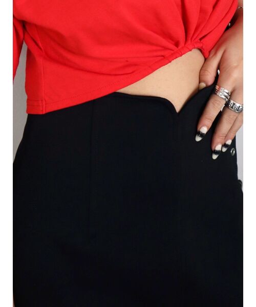 EMODA（エモダ）の「カーブウエストミニスカート（スカート・レディース・ブラック/グレー/ベージュ・SMALL/MEDIUM）」の12枚目の写真