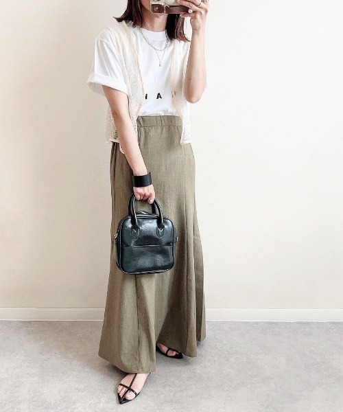 Meli rich（メリーリッチ）の「リネンライクマーメイドスカート（スカート・レディース・ブラウン/ブラック/カーキ/アイボリー/グレイッシュベージュ・MEDIUM）」の5枚目の写真
