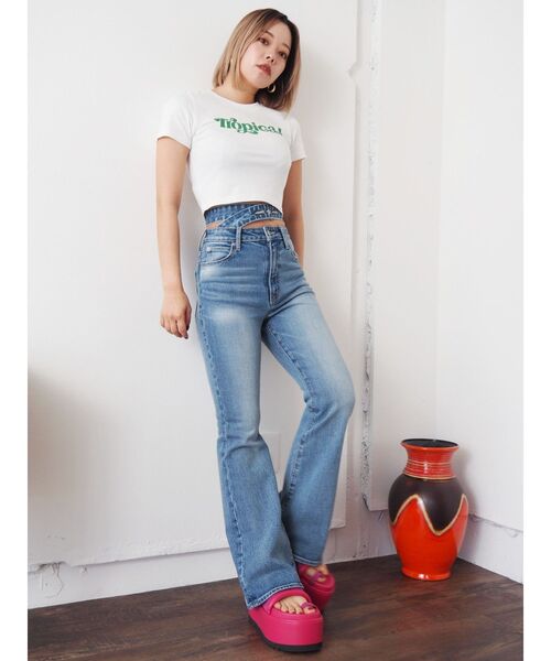 EVRIS（エヴリス）の「TropicalショートTシャツ（Tシャツ/カットソー・レディース・ブラック/イエロー/ホワイト・FREE）」の22枚目の写真