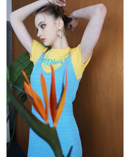 EVRIS（エヴリス）の「TropicalショートTシャツ（Tシャツ/カットソー・レディース・ブラック/イエロー/ホワイト・FREE）」の6枚目の写真