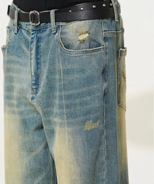 MODITEC（モディテック）の「【MODITEC/モディテック】M retro water washing color jeans/ ロゴ