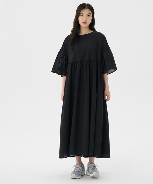 コットンバックリボンワンピース