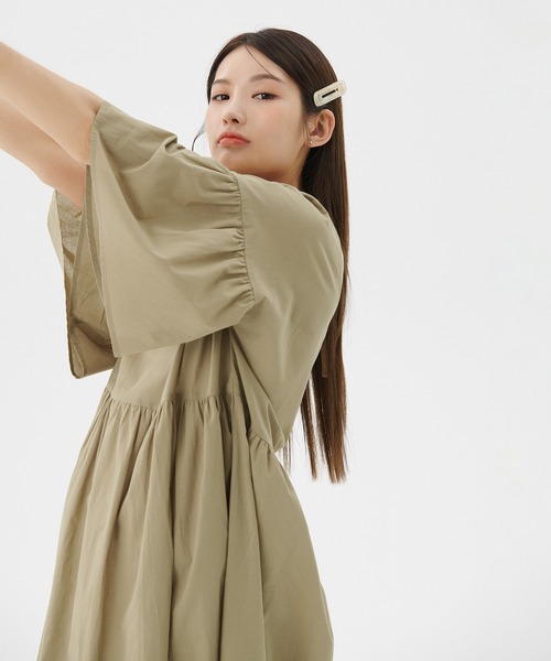 コットンバックリボンワンピース