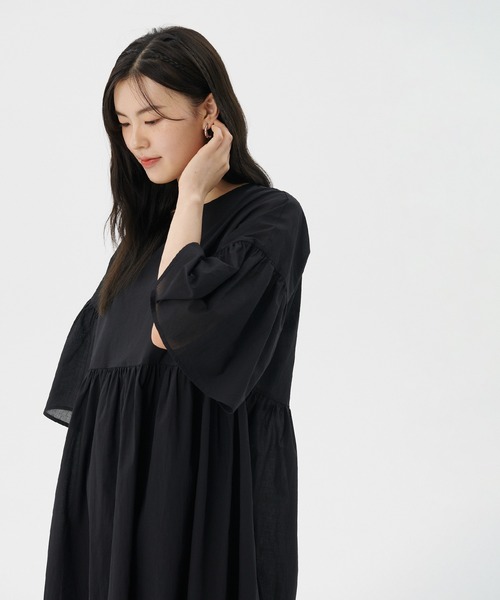 コットンバックリボンワンピース