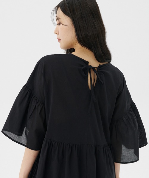 コットンバックリボンワンピース