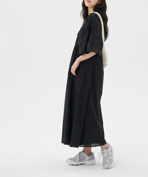 コットンバックリボンワンピース