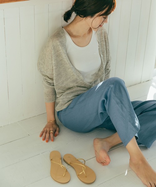 URBAN RESEARCH DOORS（アーバンリサーチドアーズ）の「リネンカーディガン（カーディガン/ボレロ・レディース・ベージュ/ブラウン/グレー・MEDIUM）」の8枚目の写真