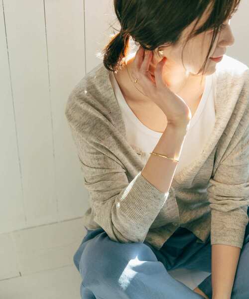 URBAN RESEARCH DOORS（アーバンリサーチドアーズ）の「リネンカーディガン（カーディガン/ボレロ・レディース・ベージュ/ブラウン/グレー・MEDIUM）」の11枚目の写真