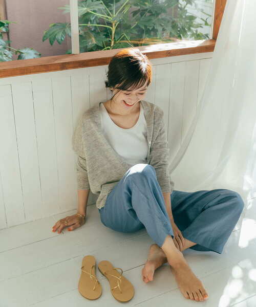 URBAN RESEARCH DOORS（アーバンリサーチドアーズ）の「リネンカーディガン（カーディガン/ボレロ・レディース・ベージュ/ブラウン/グレー・MEDIUM）」の14枚目の写真