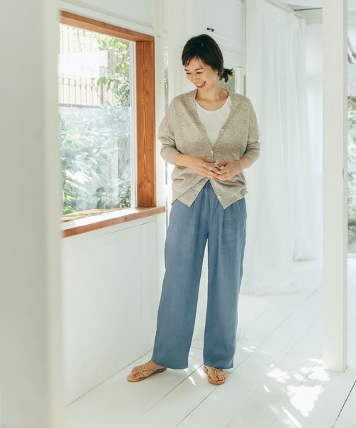 URBAN RESEARCH DOORS（アーバンリサーチドアーズ）の「リネンカーディガン（カーディガン/ボレロ・レディース・ベージュ/ブラウン/グレー・MEDIUM）」の15枚目の写真