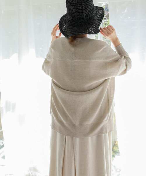 URBAN RESEARCH DOORS（アーバンリサーチドアーズ）の「リネンカーディガン（カーディガン/ボレロ・レディース・ベージュ/ブラウン/グレー・MEDIUM）」の22枚目の写真