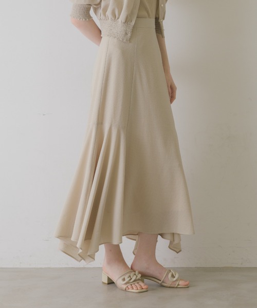 idem（イデム）の「sheer check random flare skirt/シアーチェックスカート（スカート・レディース・ベージュ/ブラウン/ブルー・FREE/SMALL）」の22枚目の写真