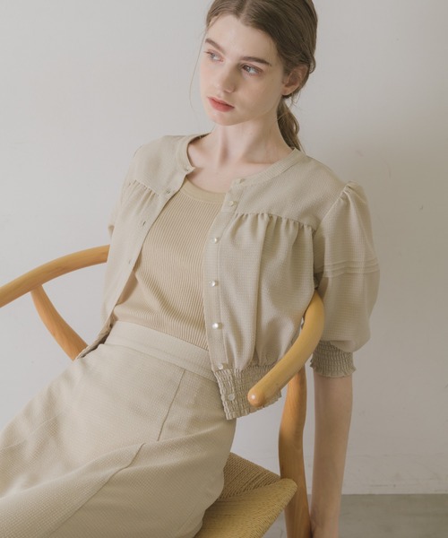 idem（イデム）の「sheer check random flare skirt/シアーチェックスカート（スカート・レディース・ベージュ/ブラウン/ブルー・FREE/SMALL）」の19枚目の写真