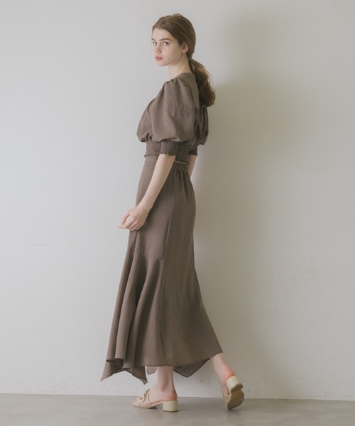 idem（イデム）の「sheer check random flare skirt/シアーチェックスカート（スカート・レディース・ベージュ/ブラウン/ブルー・FREE/SMALL）」の17枚目の写真