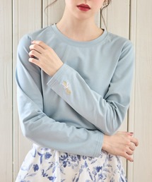 袖口ワンポイント刺繍ボディケアカットソー