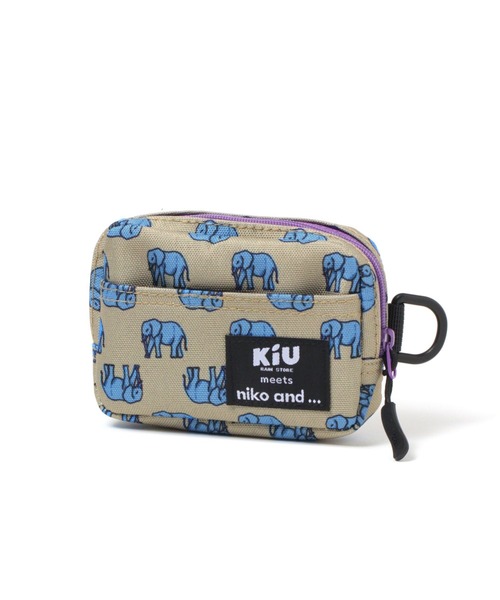 KiU（キウ）の「【KiU(キウ)】コラボアニマルポーチM（ポーチ・レディース・ベージュ/カーキ/ネイビー・0）」の2枚目の写真