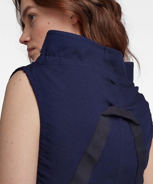 G-STAR(ジースター)の「MILLERY MOCK DRESS/ミリタリーディテールモックネックワンピース(ワンピース・レディース・ダークブルー・MEDIUM/SMALL/X-SMALL)」の4枚目の写真