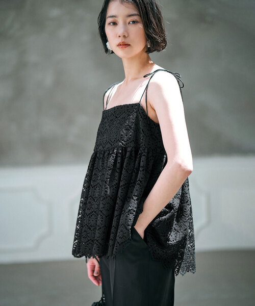 新品 SLOBE IENA habi レースティアードブラウス SLOBE IENA（スローブイエナ）の「habi レースティアード