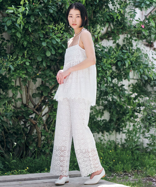 SLOBE IENA スローブイエナ　habi レースティアードブラウス SLOBE IENA（スローブイエナ）の「habi レースティアード