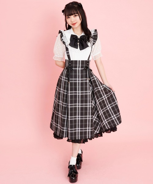 Secret Honey（シークレットハニー）の「タックマチ裾プリーツスカート（スカート・レディース・ブラックミックス・MEDIUM）」の5枚目の写真