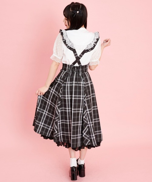 Secret Honey（シークレットハニー）の「タックマチ裾プリーツスカート（スカート・レディース・ブラックミックス・MEDIUM）」の6枚目の写真