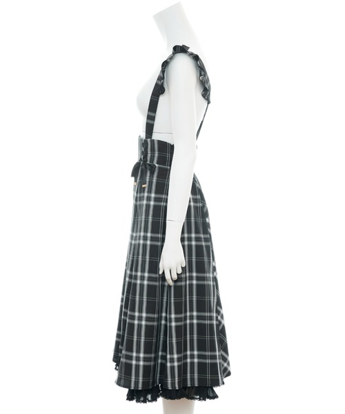 Secret Honey（シークレットハニー）の「タックマチ裾プリーツスカート（スカート・レディース・ブラックミックス・MEDIUM）」の3枚目の写真