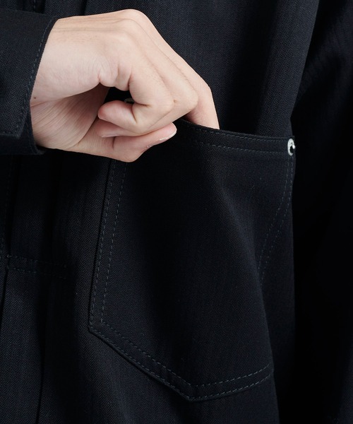 The Letters(ザレターズ)の「【The Letters/ザレターズ】WORK TUCK JACKET(デニムジャケット・メンズ・ブラック/キナリ・SMALL/MEDIUM)」の18枚目の写真