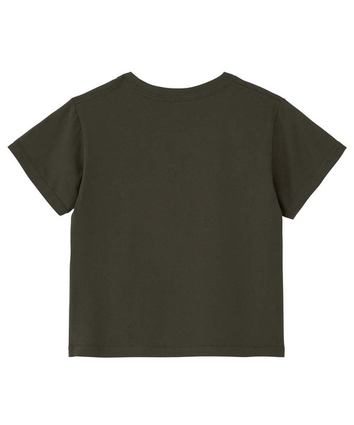 X-girl(エックスガール)の「GLITTER CIRCLE BACKGROUND FACE LOGO S/S BABY TEE(Tシャツ/カットソー・レディース・オリーブ/チャコール/ホワイト・S/M)」の9枚目の写真