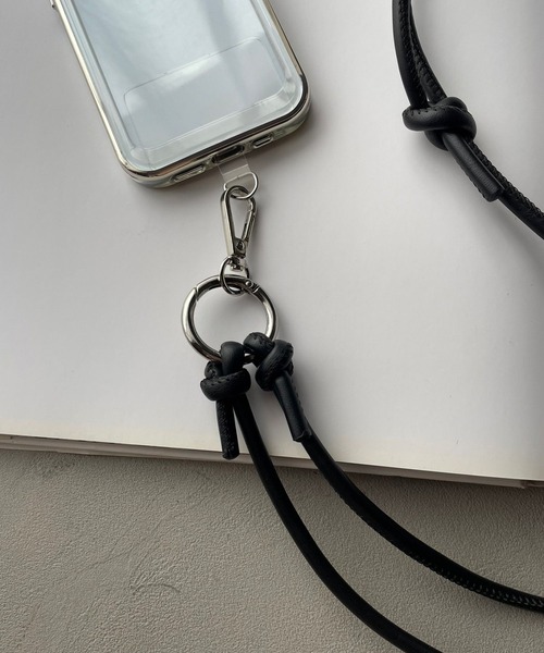 Me%(ミィパーセント)の「【サイズ調節可能】コードモバイルストラップ 968039(スマホグッズ・レディース・ブラウン/ブラック/パープル/グレー/アイボリー・FREE)」の7枚目の写真