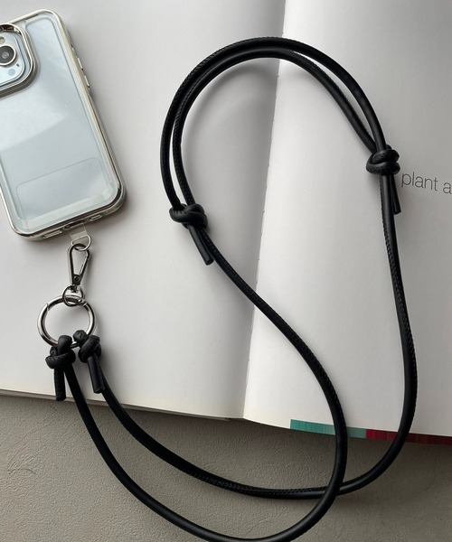 Me%(ミィパーセント)の「【サイズ調節可能】コードモバイルストラップ 968039(スマホグッズ・レディース・ブラウン/ブラック/パープル/グレー/アイボリー・FREE)」の10枚目の写真