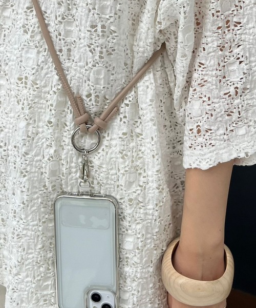 Me%(ミィパーセント)の「【サイズ調節可能】コードモバイルストラップ 968039(スマホグッズ・レディース・ブラウン/ブラック/パープル/グレー/アイボリー・FREE)」の13枚目の写真