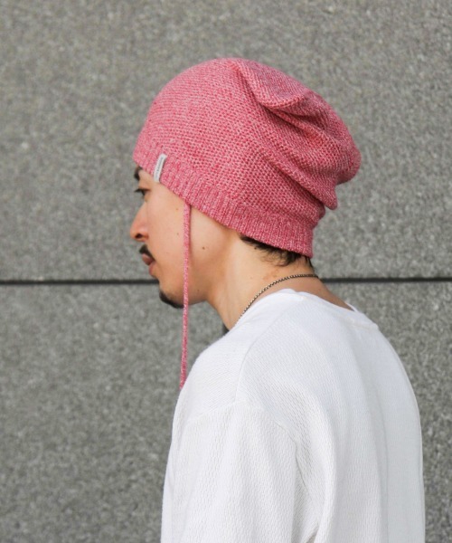 OVERRIDE（オーバーライド）の「【mini12月号掲載】OVERRIDE KNIT LOOSE CAT BEANIE SG / オーバーライド（ニットキャップ/ビーニー・レディース・グレー/ブラック/レッド・57~59cm）」の8枚目の写真