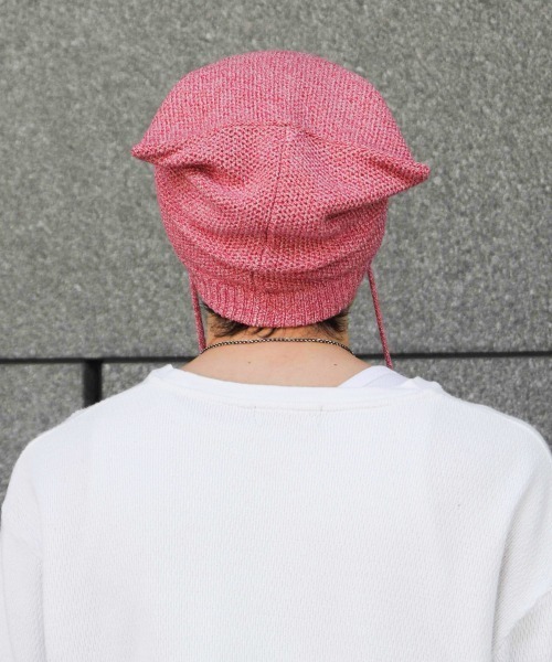 OVERRIDE（オーバーライド）の「【mini12月号掲載】OVERRIDE KNIT LOOSE CAT BEANIE SG / オーバーライド（ニットキャップ/ビーニー・レディース・グレー/ブラック/レッド・57~59cm）」の9枚目の写真