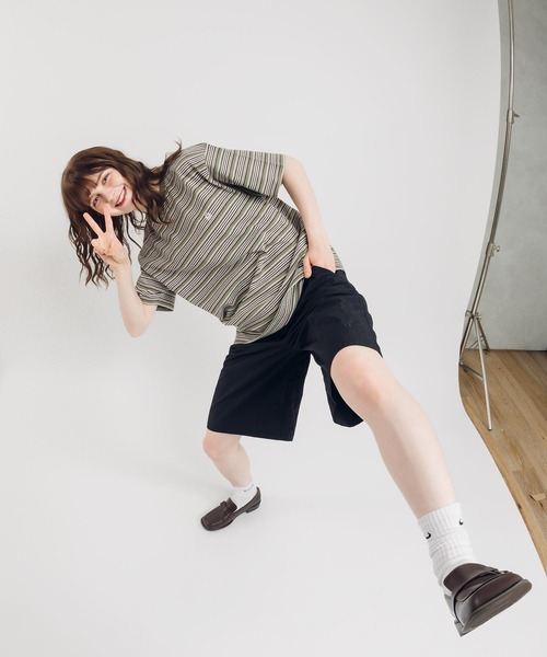 MUHET(ミュエータ)の「マルチボーダーTシャツ(Tシャツ/カットソー・レディース・ネイビー/カーキ・MEDIUM/X-LARGE)」の18枚目の写真