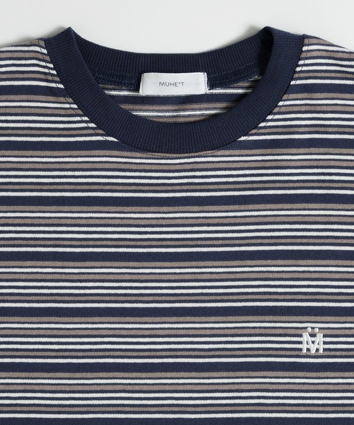 MUHET(ミュエータ)の「マルチボーダーTシャツ(Tシャツ/カットソー・レディース・ネイビー/カーキ・MEDIUM/X-LARGE)」の20枚目の写真