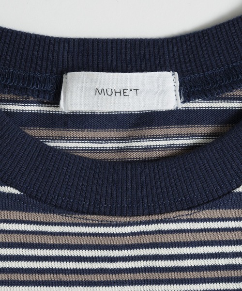 MUHET(ミュエータ)の「マルチボーダーTシャツ(Tシャツ/カットソー・レディース・ネイビー/カーキ・MEDIUM/X-LARGE)」の17枚目の写真