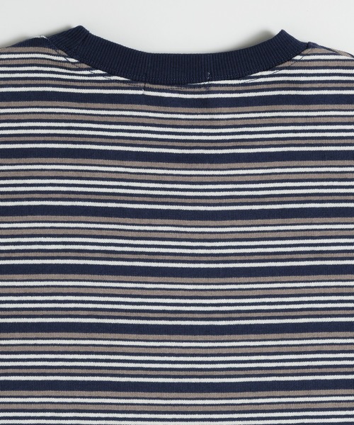 MUHET(ミュエータ)の「マルチボーダーTシャツ(Tシャツ/カットソー・レディース・ネイビー/カーキ・MEDIUM/X-LARGE)」の12枚目の写真