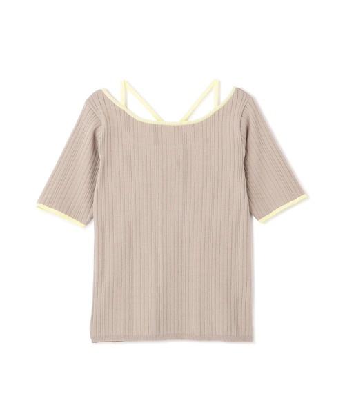 N.（N. Natural Beauty Basic）（エヌエヌナチュラルビューティーベーシック）の「◆バイカラークロスリブニット（ニット/セーター・レディース・ネイビー/ブルー/グレイッシュベージュ・MEDIUM）」の10枚目の写真