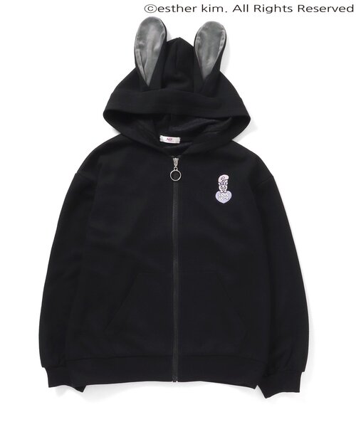 Esther bunny ホワイト フルジップパーカー free サイズ レア
