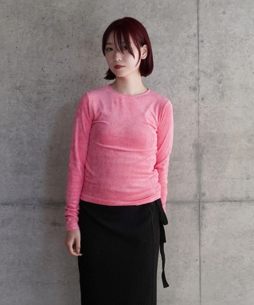 BASERANGE(ベースレンジ)の「BASERANGE OMO LONGSLEEVE(Tシャツ/カットソー・レディース・ピンク・S/XS/M)」の3枚目の写真