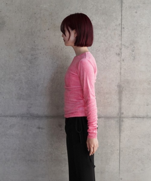BASERANGE(ベースレンジ)の「BASERANGE OMO LONGSLEEVE(Tシャツ/カットソー・レディース・ピンク・S/XS/M)」の4枚目の写真