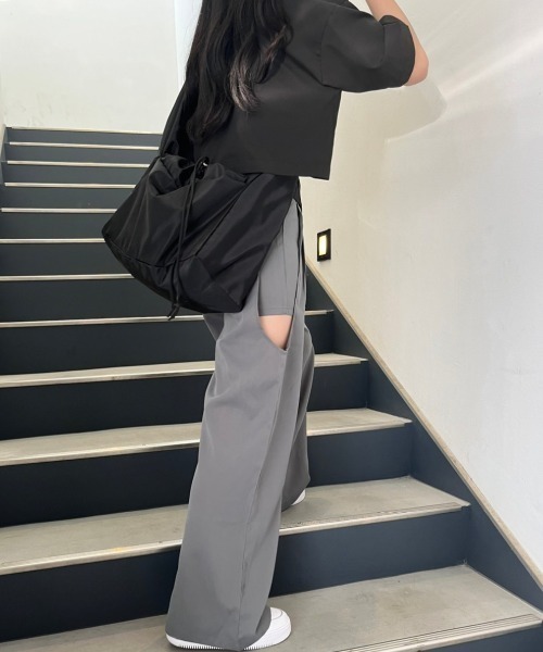 nemne store（ネンネストア）の「《Delfy》5分袖ショート丈シャツ（シャツ/ブラウス・レディース・ブラック/オフホワイト・フリー）」の17枚目の写真