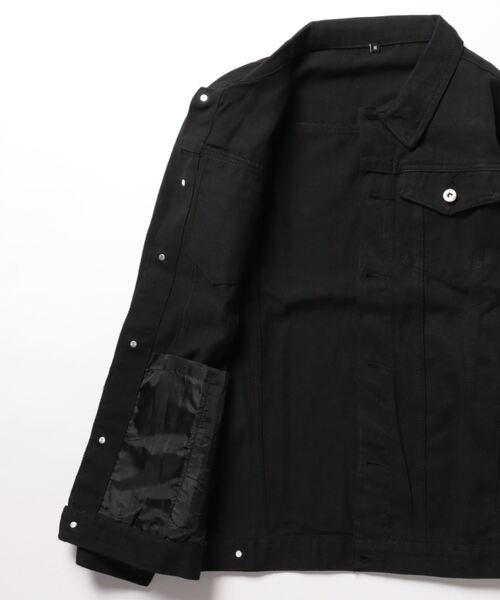 Burner（バーナー）の「【OKUOKU　0909】オーバーシルエット デニムジャケット oku-outer-705117749574-38 MC U（デニムジャケット・メンズ・ブラック/ブルー・M/L/XL）」の4枚目の写真