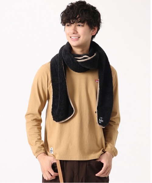 CHUMS(チャムス)の「【CHUMS】Elmo Fleece Muffler(マフラー・メンズ・オレンジ系/ホワイト系/ブラック系・FREE)」の5枚目の写真