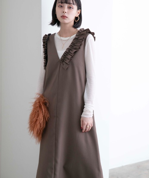 Eimee Law（エイミーロウ）の「アシメフリル Vネックジャンスカ