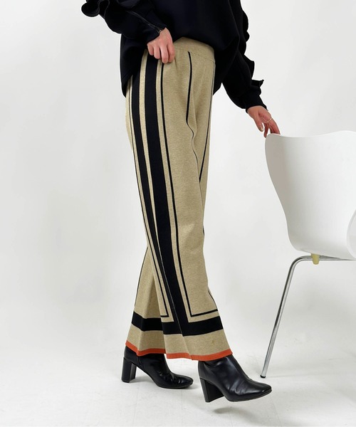 PICCIN(ピッチン)の「【WEB限定】パネルラインニットパンツ(その他パンツ・レディース・ベージュ/ブラック・M)」の17枚目の写真
